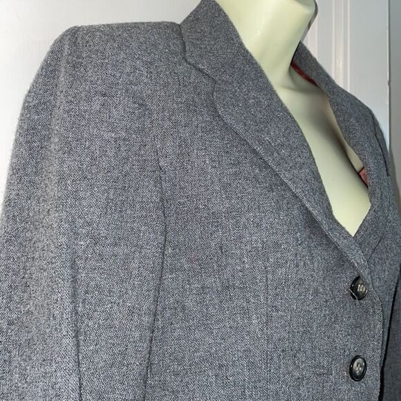 Vtg 70s/80s Rafaella by Ricky Freeman gray tweed blazer - Picture 4 of 9